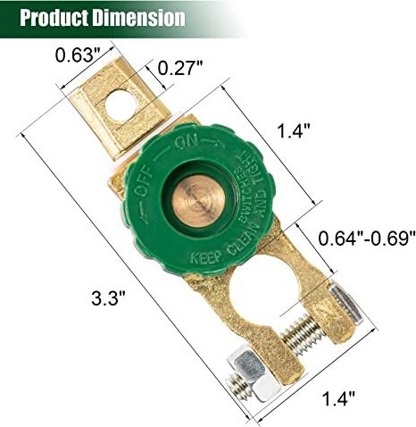 Auto Battery Disconnect Switch DC 12V Battery Cut Off Switch Top Post Marine Battery Safety Switch For Car