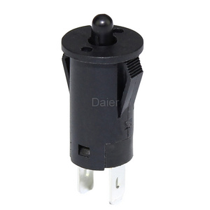 IP40 1.5A 12mm Refrigerator Door Switch ON-(OFF) Momentary Function Plastic Push Button Switch 12mm Without Lamp