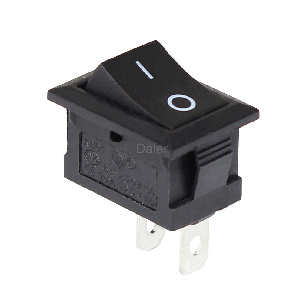 KCD1-101 SPST ON OFF Rocker Switch 2PIN T85 Mini Rocker Switch 6A 250VAC 2 Positions PA66 with 