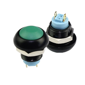 12MM Mini 2pin Dome Button OFF-(ON) Momentary Waterproof Plastic Motorcycle  Push Button Switch