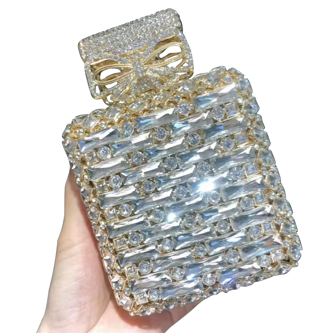 Daiwei Eveningbag Rhinestone Clutch Bow Customized Crystal Clutch Diamond Dinner Bag Party Bag for Women Luxury Handbag Purse