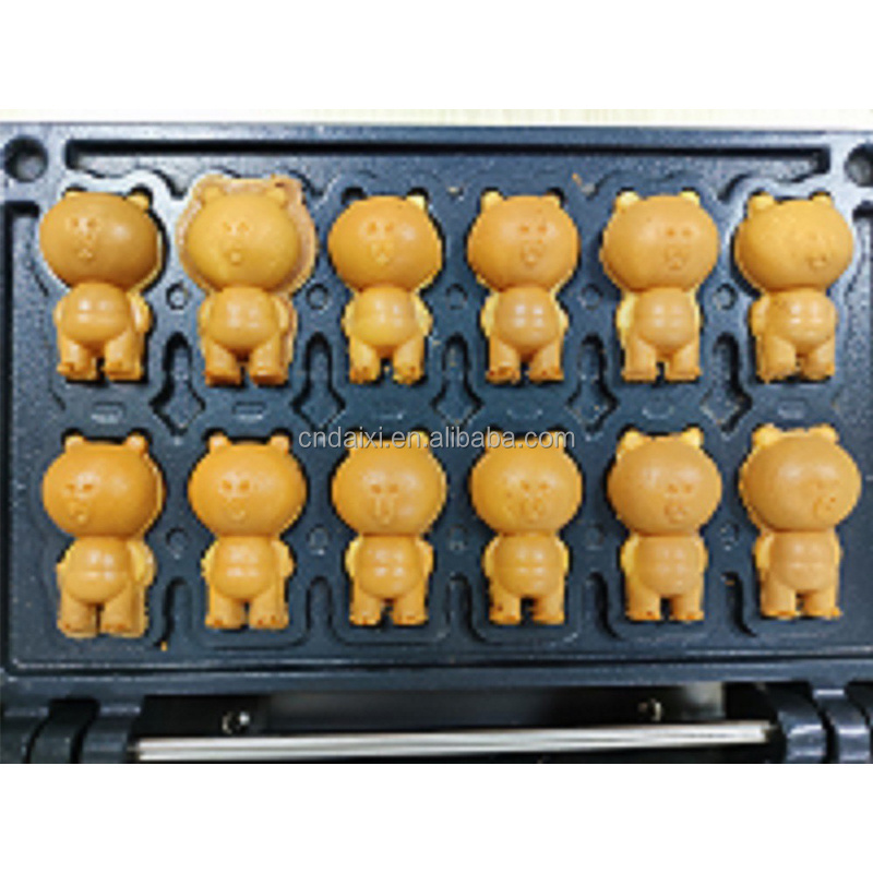 DAIXI Commercial 12 Bear Waffle makers Non-stick Bear cake makers, heat evenly, high quality waffle makers