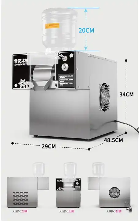 Electric Ice Shaver Shaved Ice Maker Color OEM Snow Cone Making Machine for Commercial Use