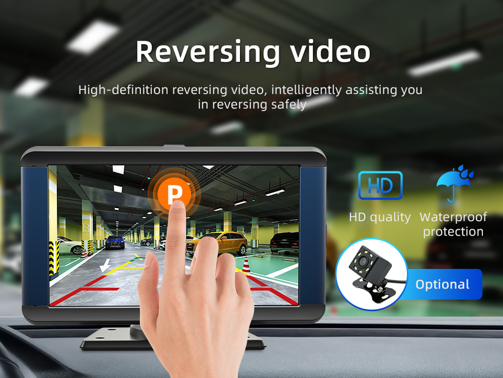 Wholesale 7 inch Android auto Carplay Universal Mirror Link touch screen mp5 car player with driving recorder