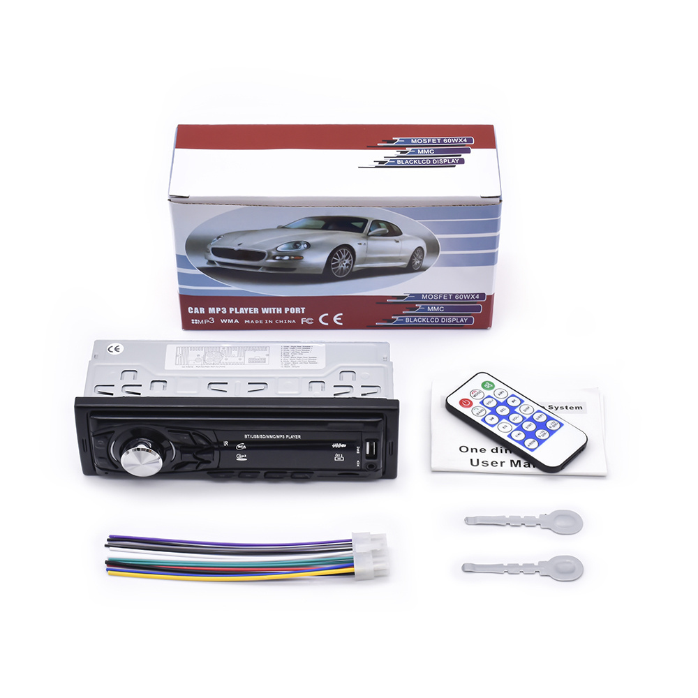 Wholesale 1 Din Car MP3 Player Car Stereo Radio USB AUX SD Input Receiver with BT Audio