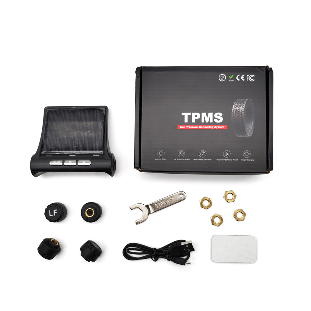 Universal Solar TPMS Tire Pressure Monitoring System Digital Tire Gauge TPMS Sensor For Chevrolet Toyota Audi BMW