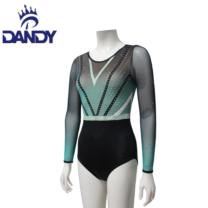 Multicolor Sublimated Gymnastics Leotard For Girls Ballet Costumes rhinestone Gymnastics Competition Leotards