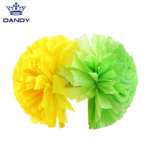 Wholesale Plastic Pompom Cheering Pom Poms Cheerleading Sport Hand Flower Mix PET Color Material