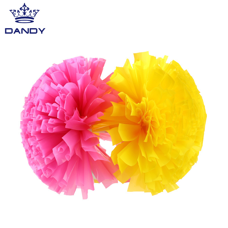 Wholesale Plastic Pompom Cheering Pom Poms Cheerleading Sport Hand Flower Mix PET Color Material