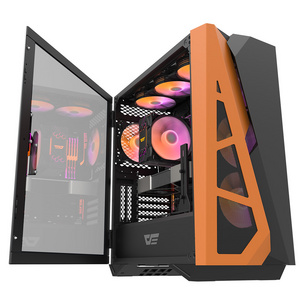 DarkFlash ATX RGB gaming pc Computer Case plexiglass horizontal cooled cpu cabinet gaming computer pc case