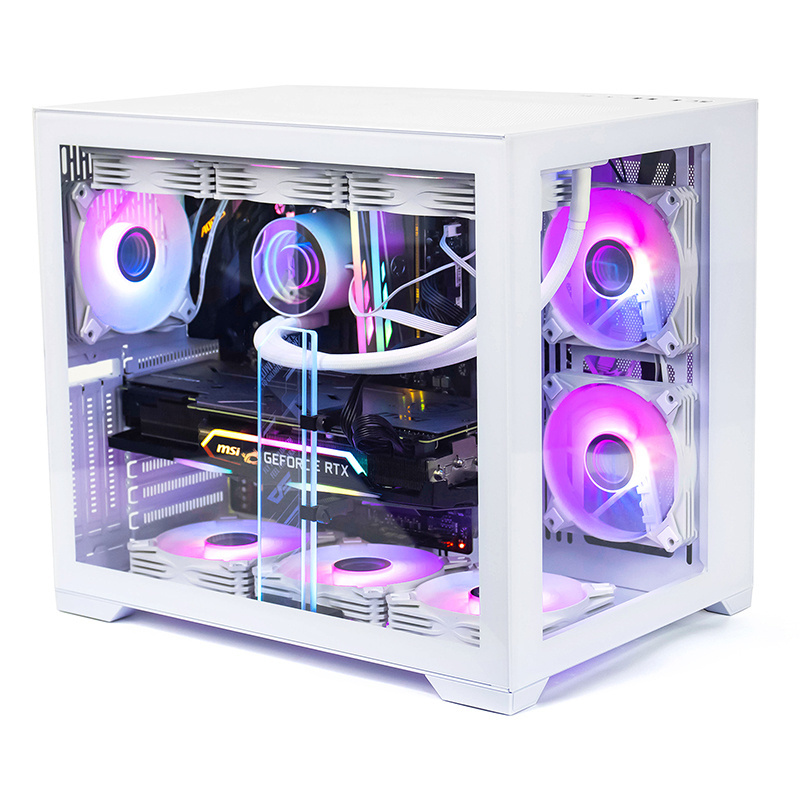 Darkflash C305 Small size Cabinet computer case ATX case computer square pc gaming Full Tempered Glass PC case