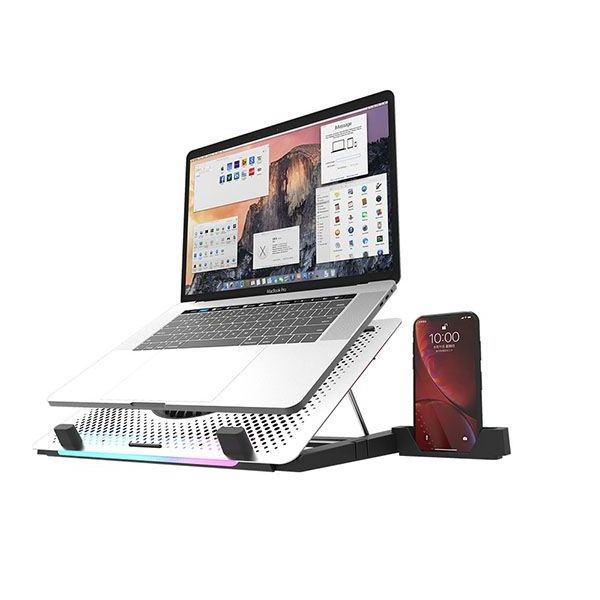 darkFlash  G200 Aluminum Laptop Cooler Laptop stand Cooling Portable RGB light strips support Folding aluminum tablet stand