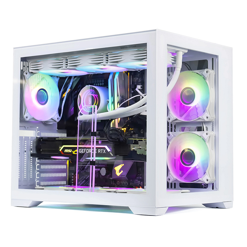 Darkflash C305 Small size Cabinet computer case ATX case computer square pc gaming Full Tempered Glass PC case