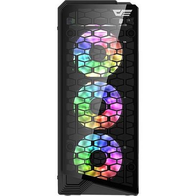 darkFLash Water Square ATX PC Case honeycomb design Gaming Computer Cases Towers With Tempered Glass Office Computer Cases