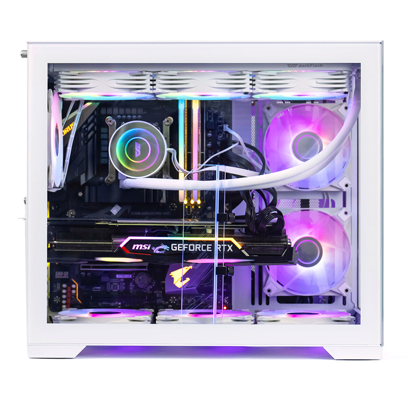 Darkflash C305 Small size Cabinet computer case ATX case computer square pc gaming Full Tempered Glass PC case