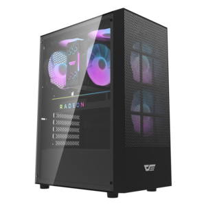 Darkflash A290 Mesh Front Plate Desktop Computer Case ATX Full-view Side Transparent RGB PC Case