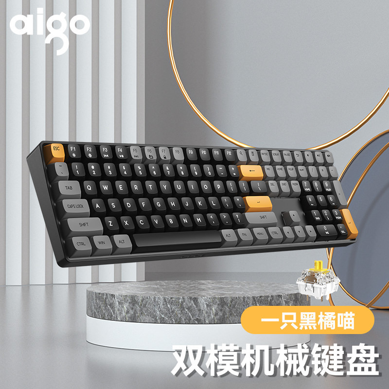 Office keyboard Darkflash A108  Mechanical Gaming Keyboard 108Keys Blue Switches Backlit Keyboard for Gamer RGB Laptop Black