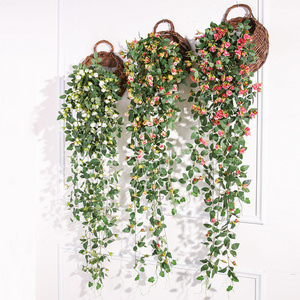 Artificial rose flower hanging balcony decoration  vine living room wall plastic ceiling plants