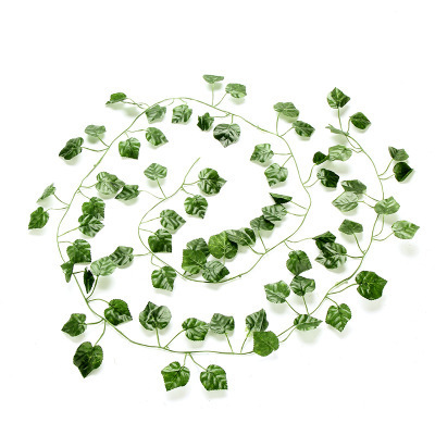 Artificial leaves Simulation creeper wall hanging rattan plastic sweet potato leaves 80 leaves