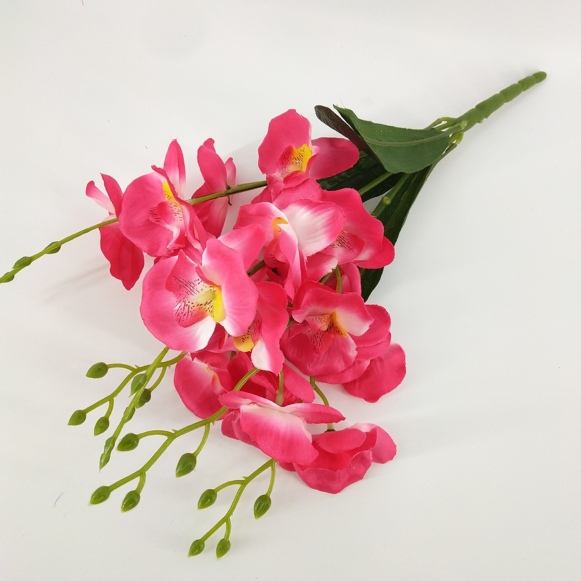 Wholesale cheap 45cm Artificial Orchid Flower Silk Cloth Butterfly Orchid For Home Wedding Table Party Christmas Decoration