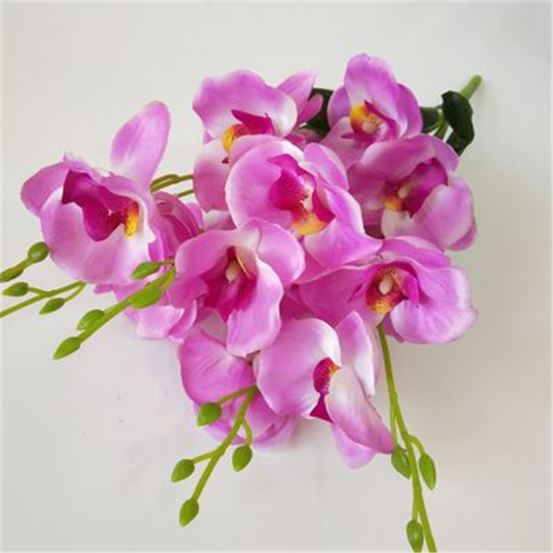 Wholesale cheap 45cm Artificial Orchid Flower Silk Cloth Butterfly Orchid For Home Wedding Table Party Christmas Decoration