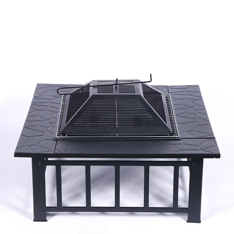 Factory Wholesale BBQ Brazier Charcoal Set Garden Dining Table Fire Pit