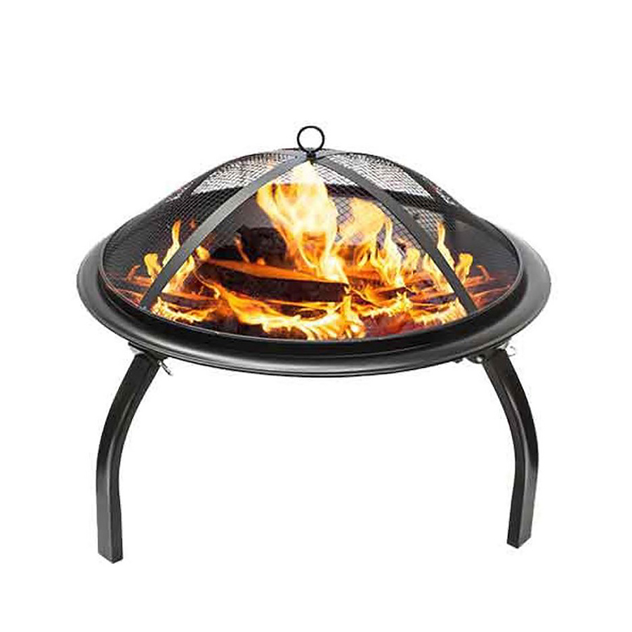 Hot sale metal wood burning fire pit camping grill outdoor portable folding fire pit