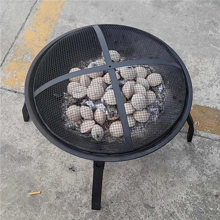 Hot sale metal wood burning fire pit camping grill outdoor portable folding fire pit