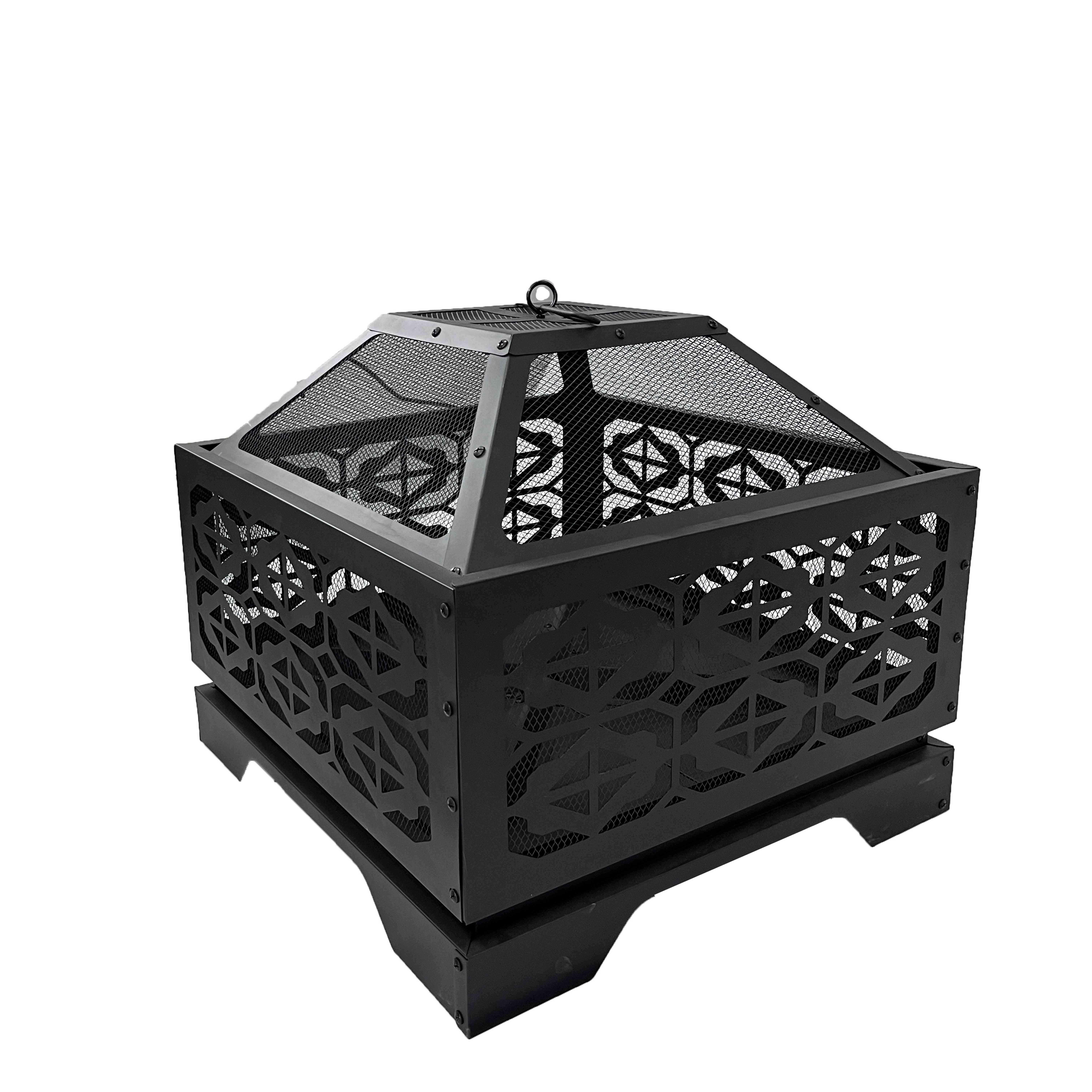 Hot Sale Garden Metal Fire Pit Backyard Outdoor Wood Burning Fire Pit With Cover