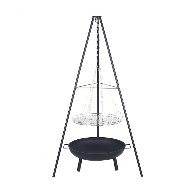 Factory Direct Wholesale Custom Tripod Hanging BBQ Cooking Fire Pit