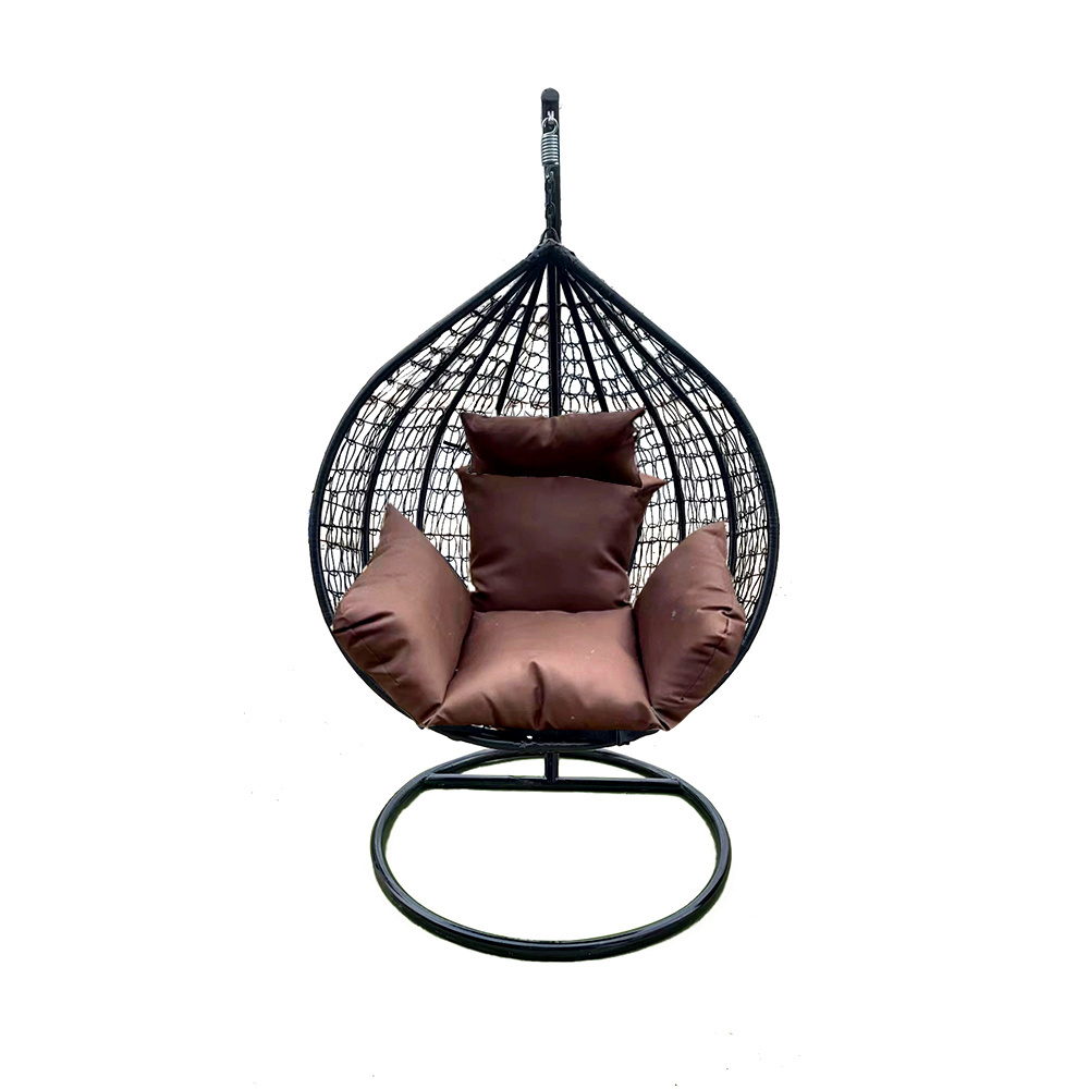 outdoor hanging chair swing Garden Furniture Rattan garden hanging swing chair with Stand