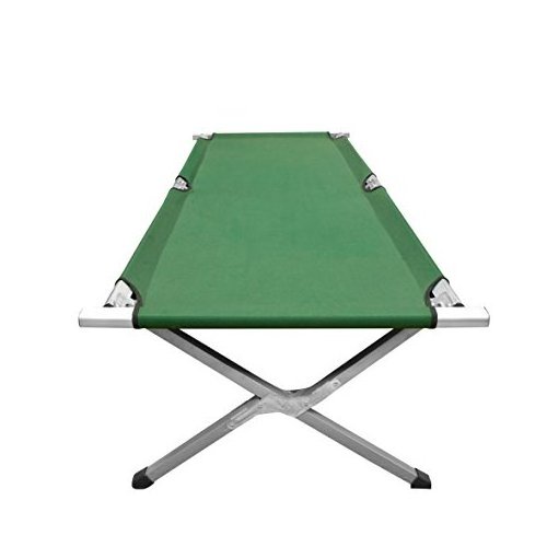 Customizable Outdoor aluminium single lightweight camping beds 600D double outdoor portable folding bed For adults