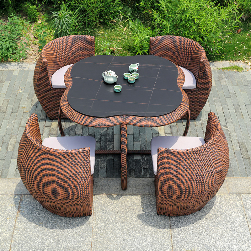 Outdoor furniture space saving table chair multiple styles for courtyard patio garden balcony backyard bistro