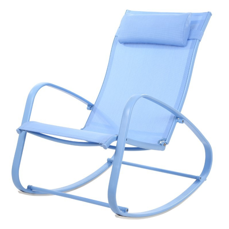 OEM Comfortable floor modern nordic rocking chair outdoor zero gravity aluminum lazy lounge chairs