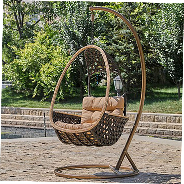 indoor European style Patio hanging chair swing Garden Furniture Rattan garden hanging swing chair for indoor