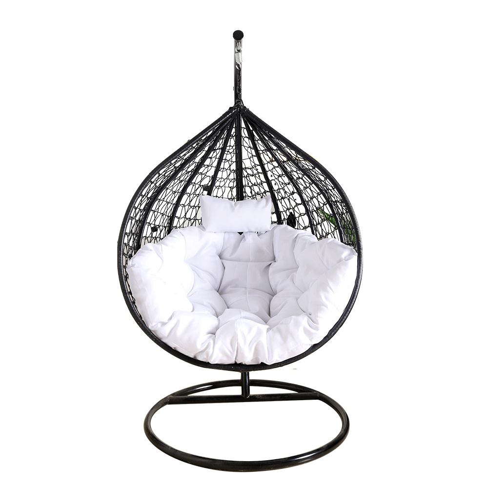 Promotional outdoor patio rattan furniture wicker single patio swing chair