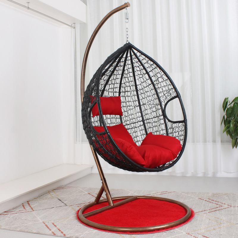 Outdoor Garden Furniture Indoor Modern Patio Steel Tube Travel Hanging Egg Swing Chair