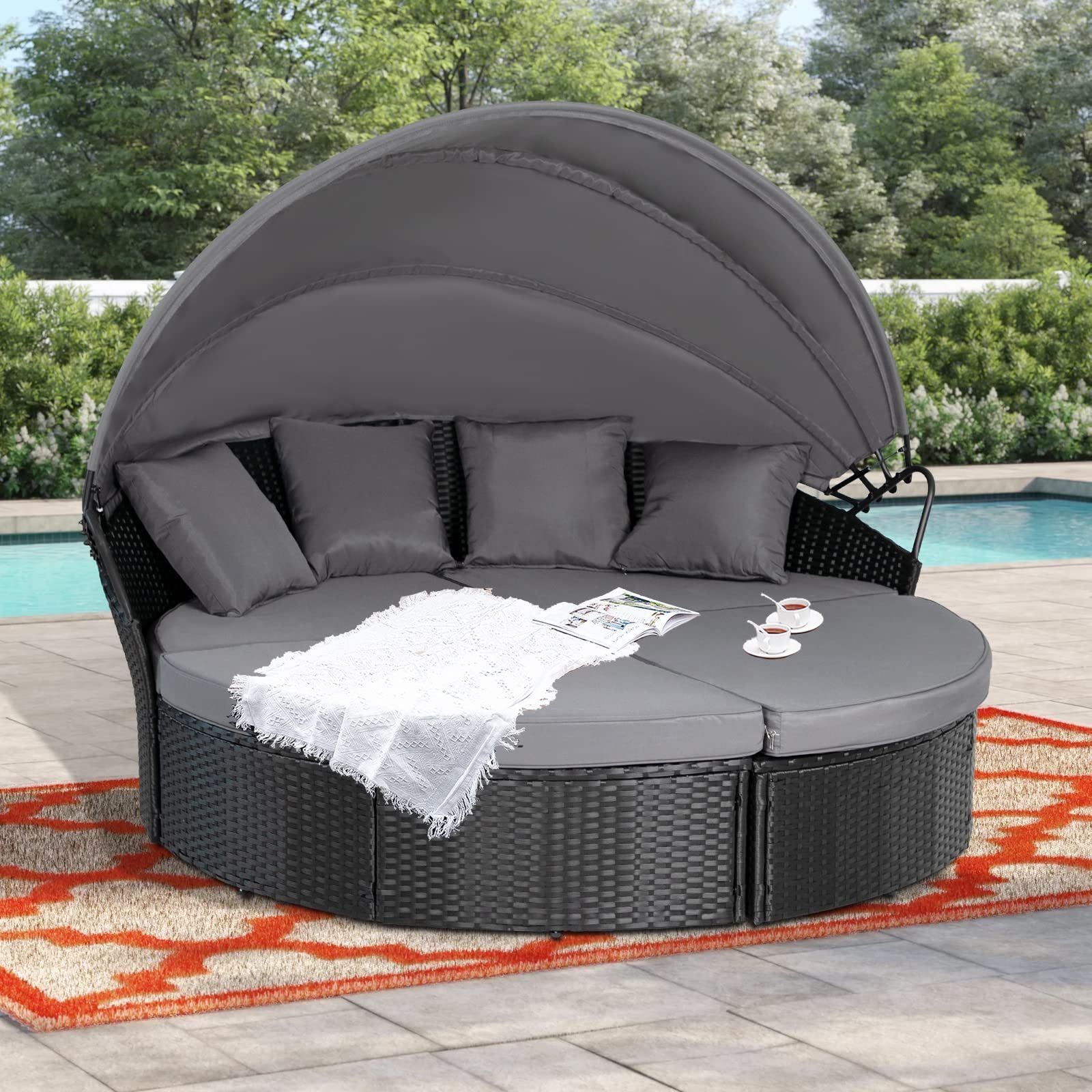 Modern Custom Cheap 4 piece rattan sofa outdoor furniture Set for sale garden patio outdoor rattan furniture