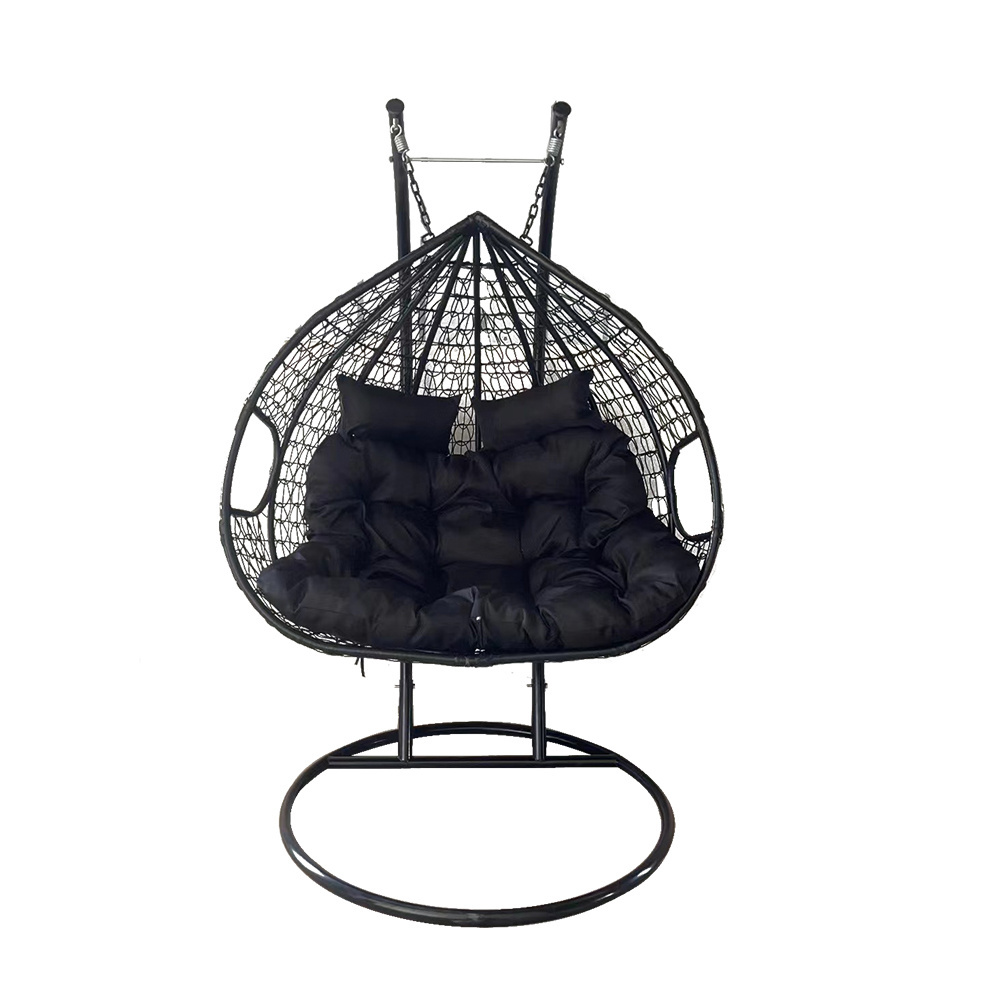 Outdoor Furniture Modern Garden Wicker 2 Seat Patio Swing with Stand