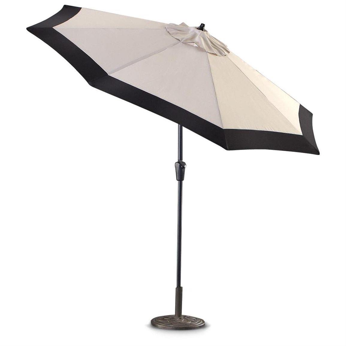 Folding Detachable Portable Crank Lift Sun Umbrella Aluminium Patio Umbrella with Bronze Pole and Yellow Umbrella Cover