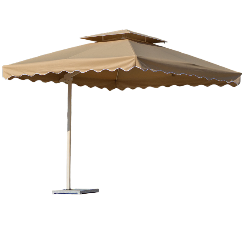 Hot sale 3M aluminum side pole garden umbrella outdoor large sunshade property sentry platform sun umbrella