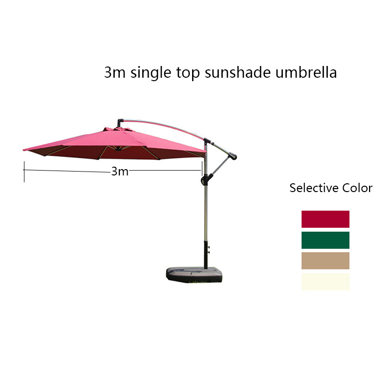 Outdoor sun shelter offset umbrella commercial villa cantilever market patio beach umbrellas with base