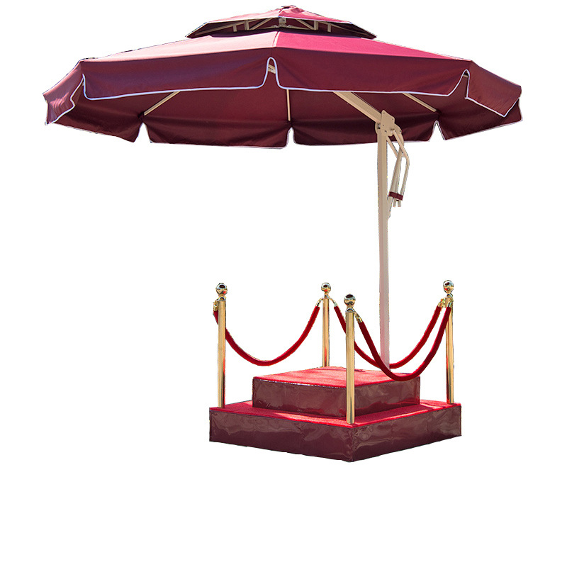 Outdoor restaurant umbrellas sunshade garden strong beach parasols beach sun shade metal gazebo roman umbrella