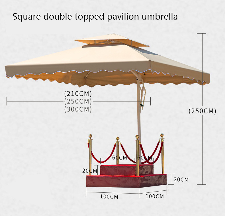 Outdoor restaurant umbrellas sunshade garden strong beach parasols beach sun shade metal gazebo roman umbrella