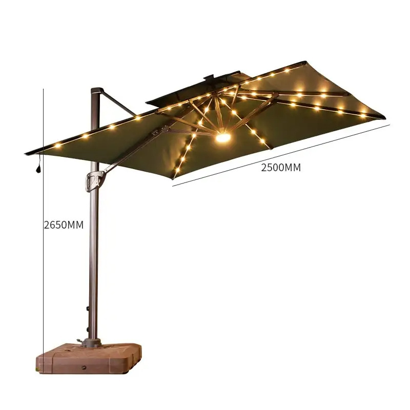 Solar Energy Saving LED Lights Outdoor Patio Garden Umbrella String Parasol Restaurant Coffee Shop Camping Umbrella