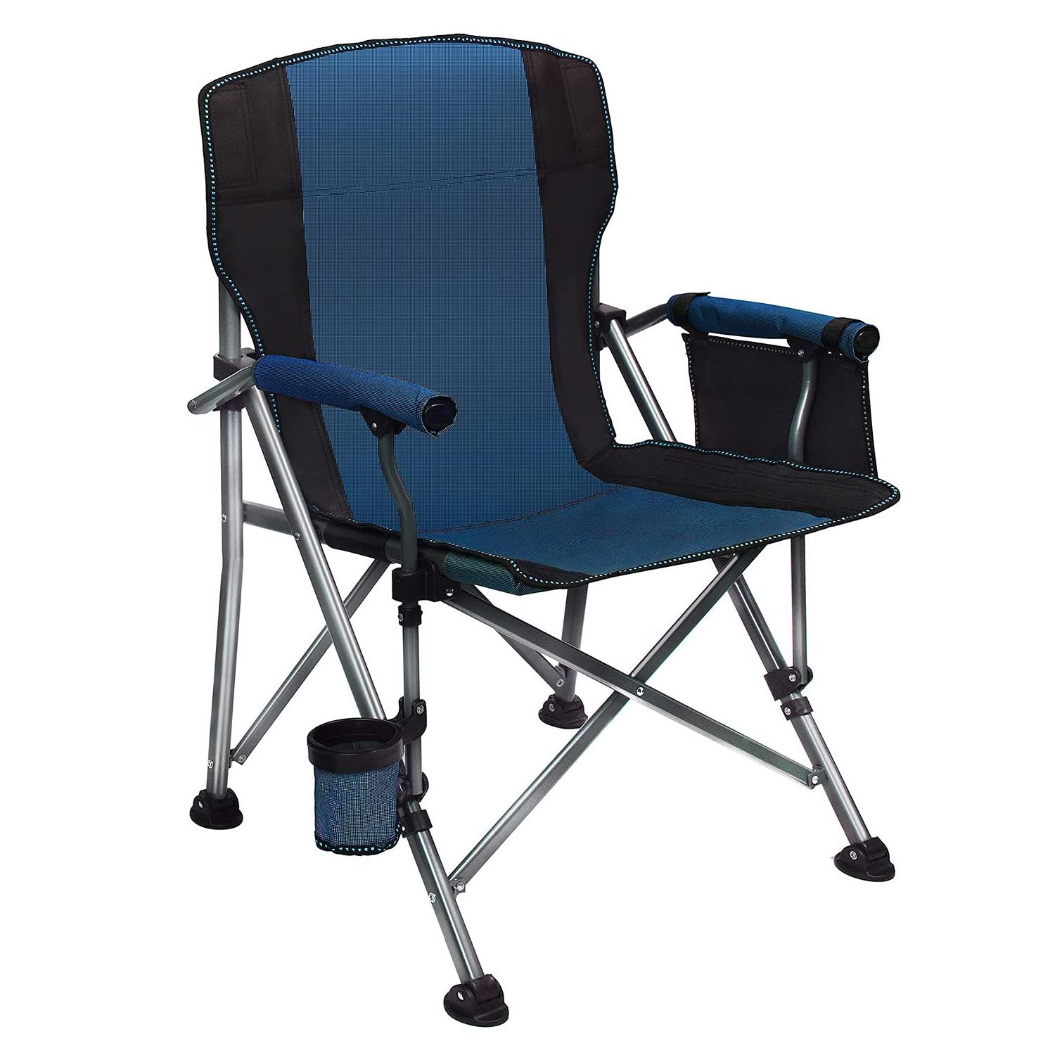 Heavy Duty Single People Outdoor Folding Aluminum Tube Camping Chairs with Cup Holder and Storage Bag