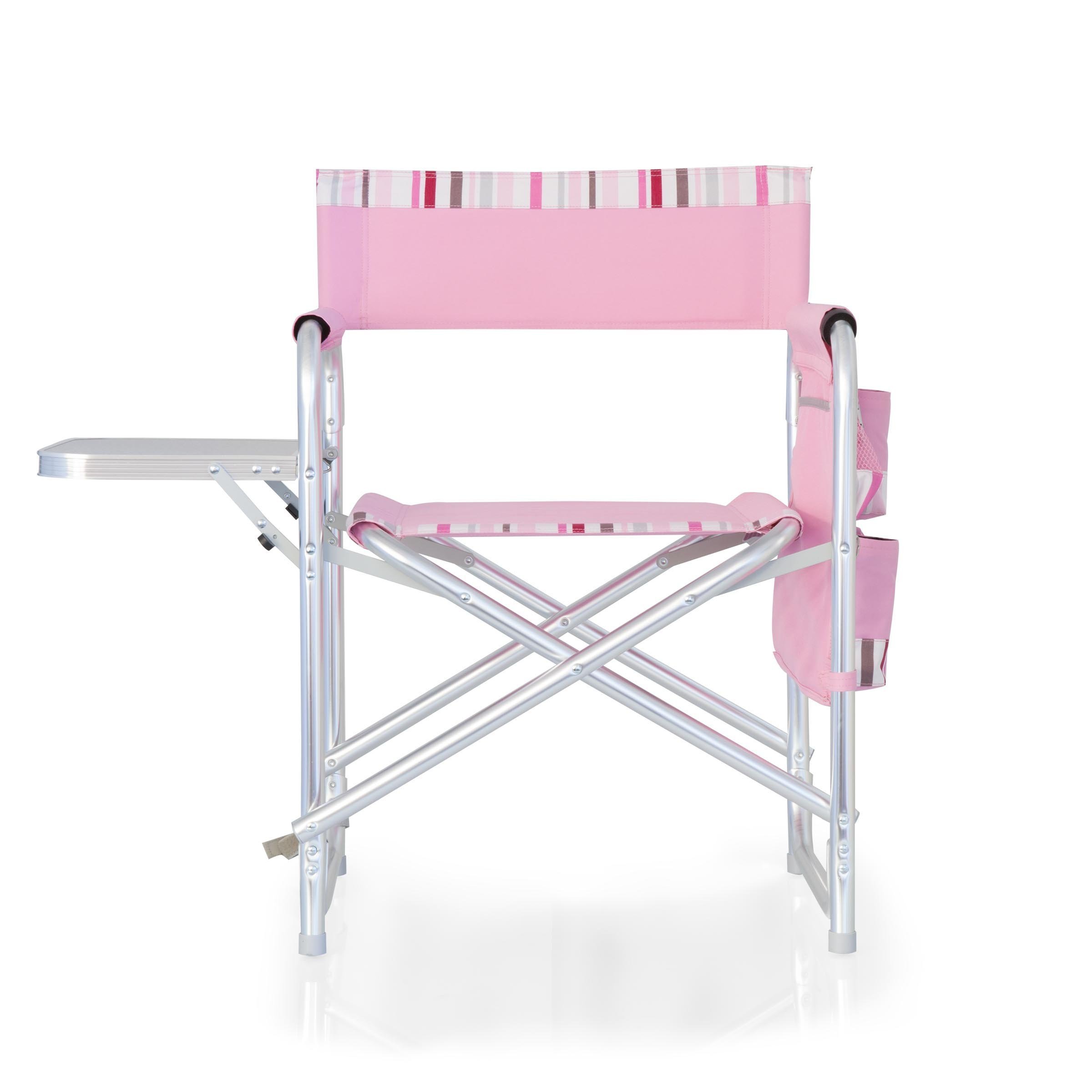 Outdoor Custom Pink Canvas Tall Portable Lightweight Aluminum Folding Director Chair