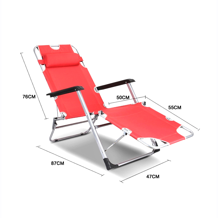 Outdoor Patio Garden Steel Tube Adult Lightweight Portable Folding Siesta Recliner Lounger Chair