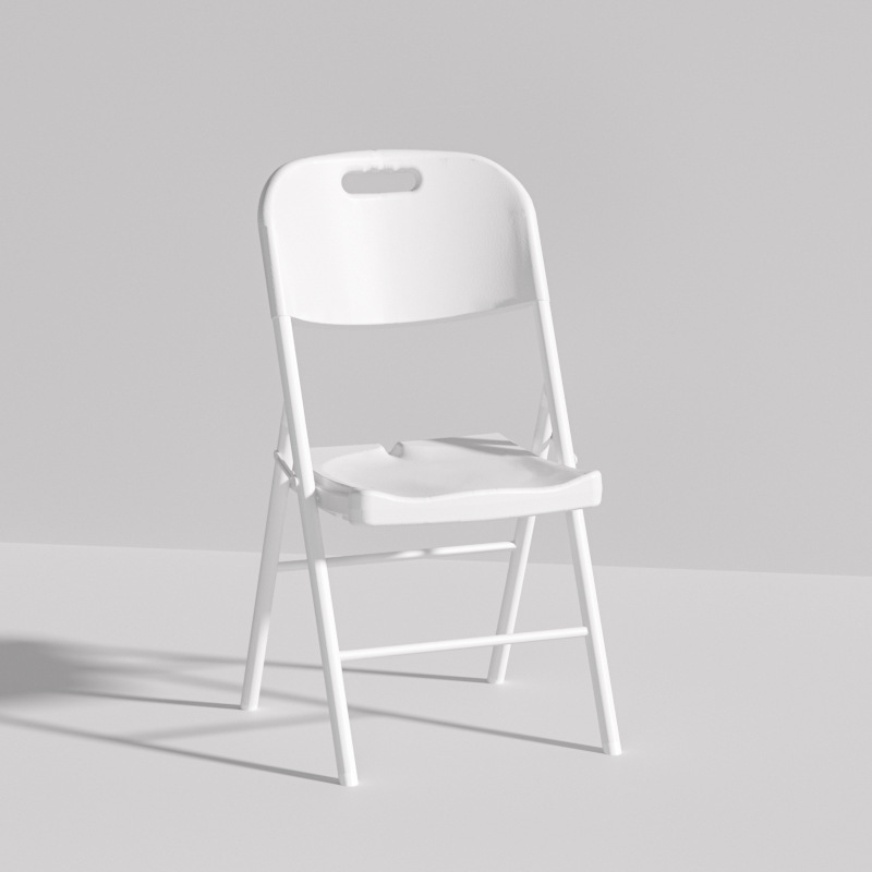 Hotel Furniture School Modern Design Easy Carrying White Plastic Dining Folding Chair for Stadium