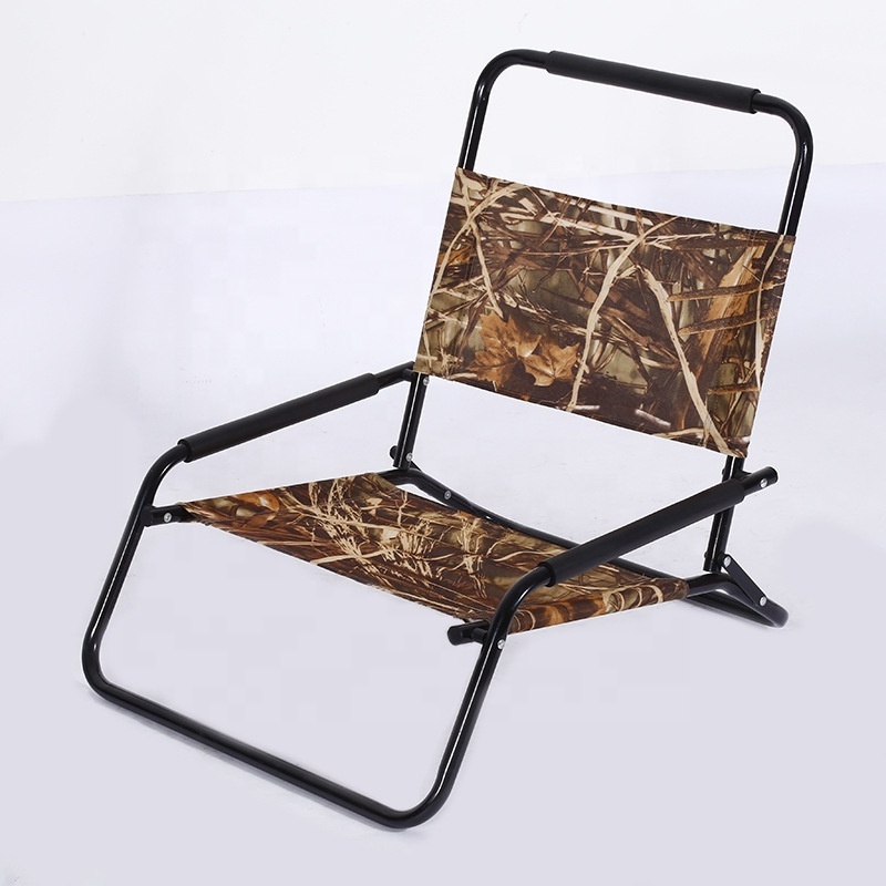 Folding low profile beach chair